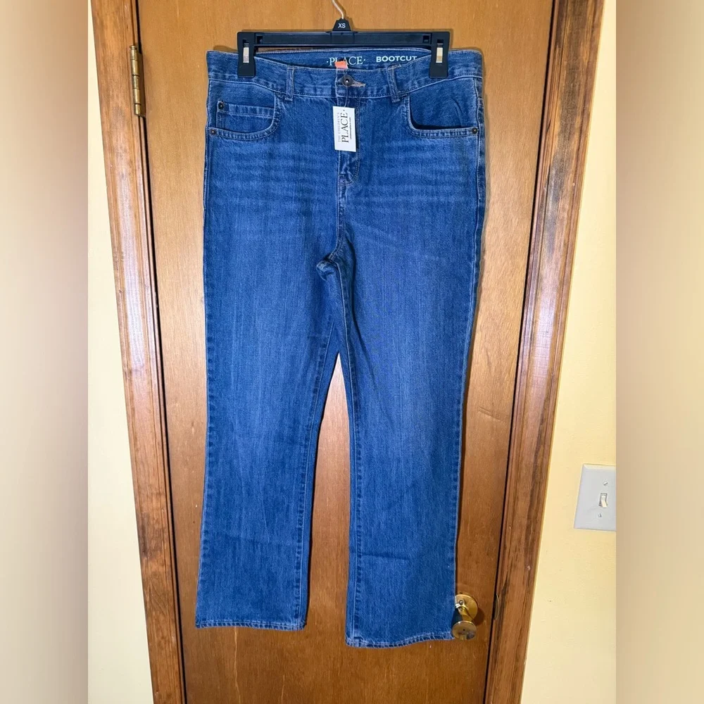 The Children’s Place Boys Husky Bootcut Jeans - Deep Blue - Picture 2 of 6